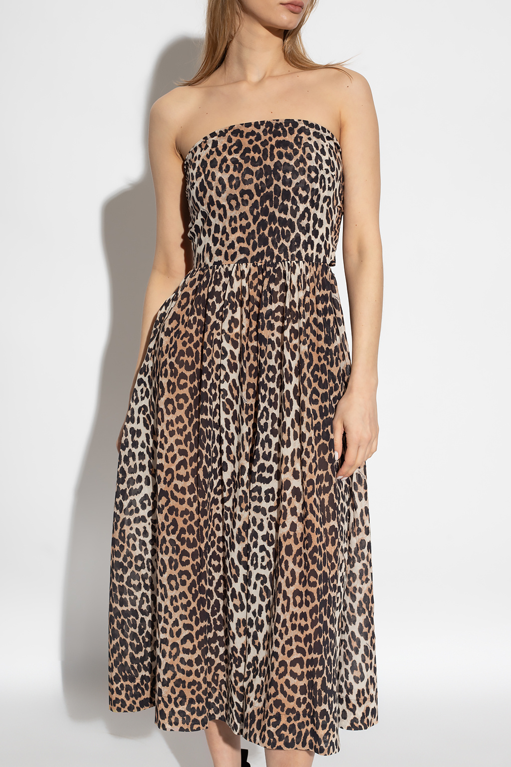 オールインワン・サロペット Ganni Leopard Print Viscose Long Dress Leopard Leopard Print Maxi Dress | GANNI US